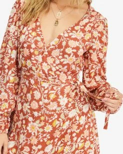 Billabong Spring Romance Mini Wrap Dress RED CLAY (rcl) 10 Billabong Spring Romance Mini Wrap Dress RED CLAY (rcl) -billabong shop abjwd00354 billabongw rcl dtl1