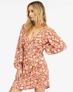 Billabong Spring Romance Mini Wrap Dress RED CLAY (rcl) 8 Billabong Spring Romance Mini Wrap Dress RED CLAY (rcl) -billabong shop abjwd00354 billabongw rcl sd1