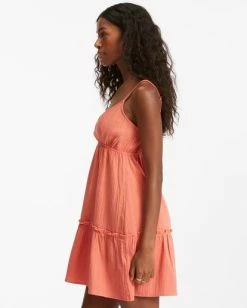 Billabong Wave After Wave Babydoll Mini Dress ROSE CLAY (nmh0) -billabong shop abjwd00360 billabongw nmh0 sd1 1