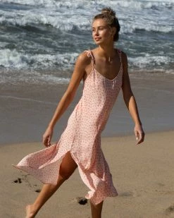 Billabong Sunbright Midi Slip Dress MELON (mel)