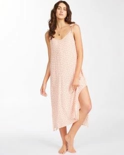 Billabong Sunbright Midi Slip Dress MELON (mel) -billabong shop abjwd00363 billabongw mel frt1 1