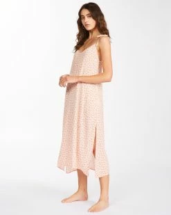 Billabong Sunbright Midi Slip Dress MELON (mel) -billabong shop abjwd00363 billabongw mel sd1