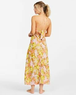 Billabong Retro Romance Halter Dress MOSS (mos) 8 Billabong Retro Romance Halter Dress MOSS (mos) -billabong shop abjwd00365 billabongw mos bck1