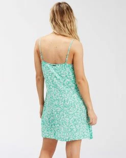 Billabong Morning Light Mini Slip Dress TROPICAL GREEN (gmc0) -billabong shop abjwd00368 billabongw gmc0 bck1