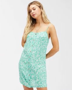 Billabong Morning Light Mini Slip Dress TROPICAL GREEN (gmc0) -billabong shop abjwd00368 billabongw gmc0 sd1