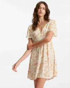 Billabong Short And Sweet Mini Dress WHITE/MULTI (wmu)