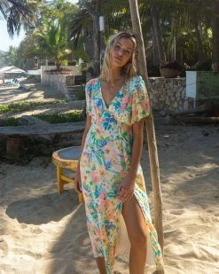 Billabong Jet Set Midi Dress WHITE/MULTI (wmu)