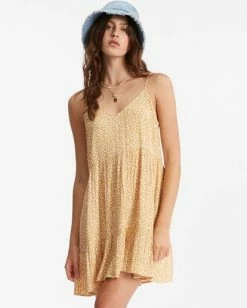 Billabong You Got It Mini Dress LIGHT SUNSET GOLD (tjq0) 10 Billabong You Got It Mini Dress LIGHT SUNSET GOLD (tjq0) -billabong shop abjwd00418 billabongw tjq0 frt1 1
