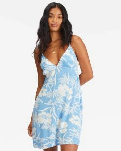Billabong Just Add Sun Mini Slip Dress BLISS BLUE (bll0)