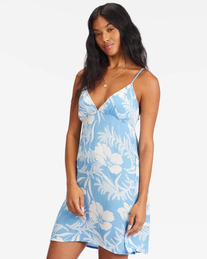 Billabong Just Add Sun Mini Slip Dress BLISS BLUE (bll0) 5 Billabong Just Add Sun Mini Slip Dress BLISS BLUE (bll0) - Image 5