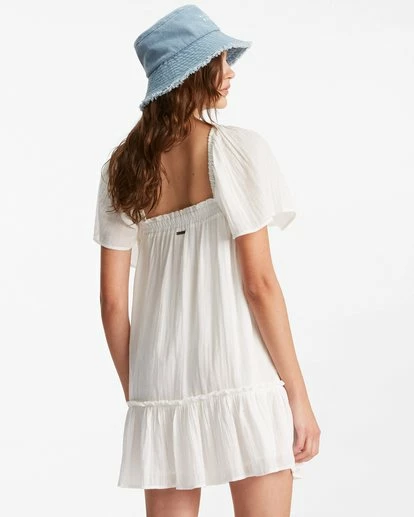 Billabong She's A Doll Babydoll Dress SALT CRYSTAL (scs) 6 Billabong She's A Doll Babydoll Dress SALT CRYSTAL (scs) - Image 6