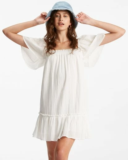 Billabong She's A Doll Babydoll Dress SALT CRYSTAL (scs) 4 Billabong She's A Doll Babydoll Dress SALT CRYSTAL (scs) - Image 4