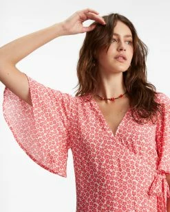 Billabong All For You Mini Wrap Dress FUEGO (fue) -billabong shop abjwd00433 billabongw fue dtl2