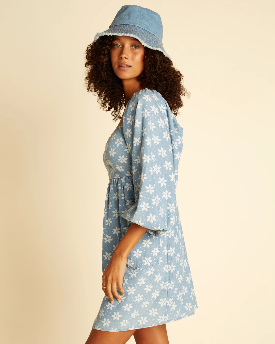 Billabong Wrangler Just A Dream Babydoll Dress RODEO BLUE (bgb0) 2 Billabong Wrangler Just A Dream Babydoll Dress RODEO BLUE (bgb0) - Image 2