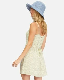 Billabong Sun Chaser Mini Slip Dress AGAVE (aga) -billabong shop abjwd00464 billabongw aga bck1