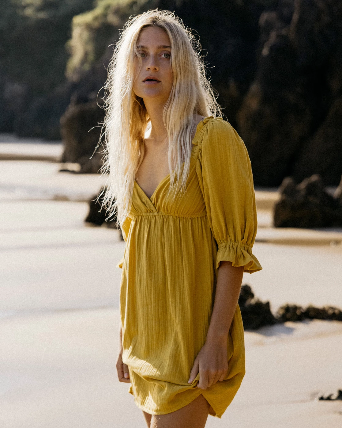 Billabong Perfect Paradise Babydoll Dress GOLDEN TOUCH (ylj0) 1 Billabong Perfect Paradise Babydoll Dress GOLDEN TOUCH (ylj0)