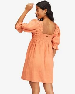 Billabong Perfect Paradise Babydoll Dress TERRACOTTA (tca) -billabong shop abjwd00466 billabongw tca bck1