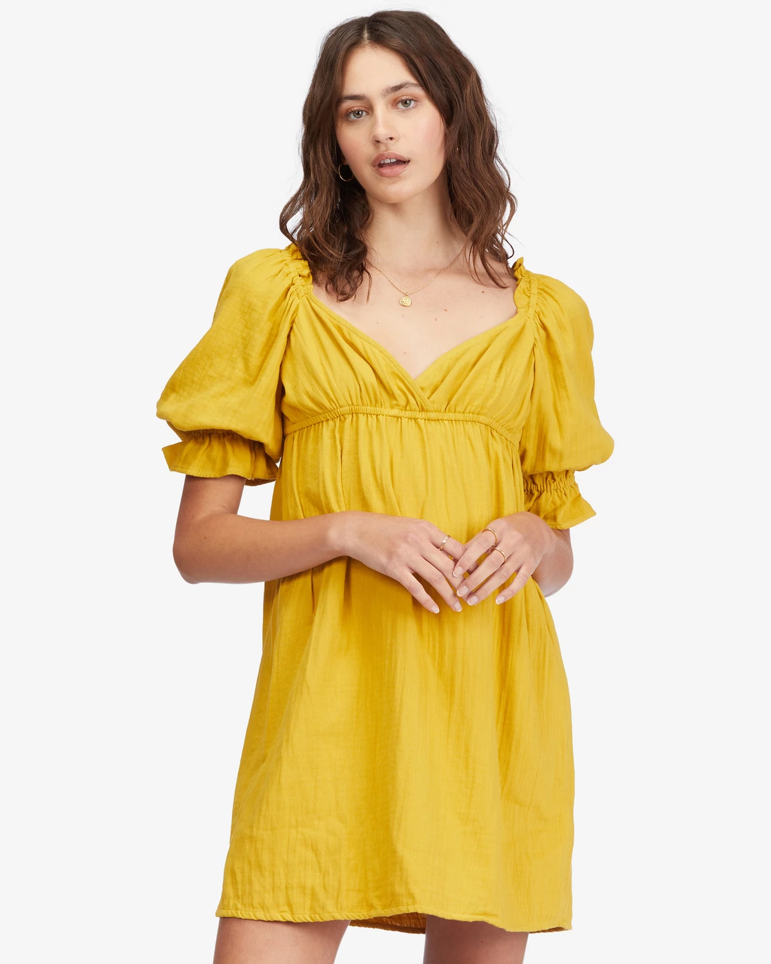 Billabong Perfect Paradise Babydoll Dress GOLDEN TOUCH (ylj0) 2 Billabong Perfect Paradise Babydoll Dress GOLDEN TOUCH (ylj0) - Image 2