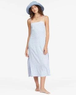 Billabong Weekend Waves Midi Slip Dress BABY BLUES (bzr0)