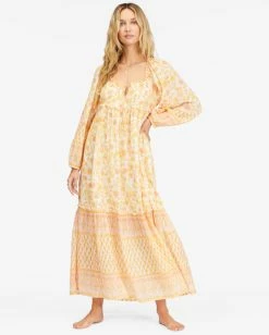 Billabong Endless Sunset Long Sleeve Maxi Dress SALT CRYSTAL 2 (sc2) 9 Billabong Endless Sunset Long Sleeve Maxi Dress SALT CRYSTAL 2 (sc2) -billabong shop abjwd00470 billabongw sc2 frt1 1