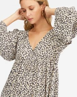 Billabong Secret Wish Long Sleeve Babydoll Dress OFF BLACK (ofb) 10 Billabong Secret Wish Long Sleeve Babydoll Dress OFF BLACK (ofb) -billabong shop abjwd00475 billabongw ofb dtl1