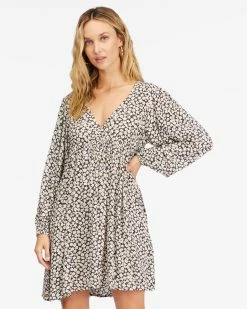 Alternative view of Billabong Secret Wish Long Sleeve Babydoll Dress OFF BLACK (ofb)