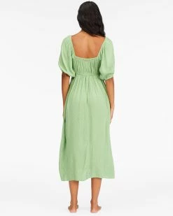 Billabong True Romance Midi Dress TEA TREE (gjm0) -billabong shop abjwd00478 billabongw gjm0 bck1