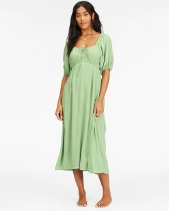 Billabong True Romance Midi Dress TEA TREE (gjm0) -billabong shop abjwd00478 billabongw gjm0 frt1 1