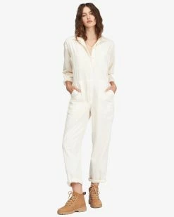 Alternative view of Billabong Keepin It Real Jumpsuit ANTIQUE WHITE (anw)