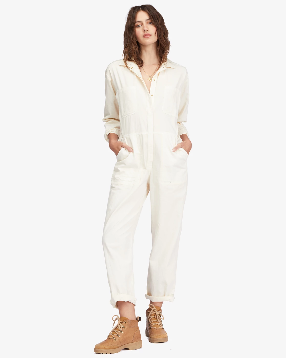 Billabong Keepin It Real Jumpsuit ANTIQUE WHITE (anw) 2 Billabong Keepin It Real Jumpsuit ANTIQUE WHITE (anw) - Image 2