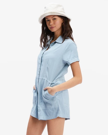 Billabong Gigi Romper CHAMBRAY (chy) 5 Billabong Gigi Romper CHAMBRAY (chy) - Image 5