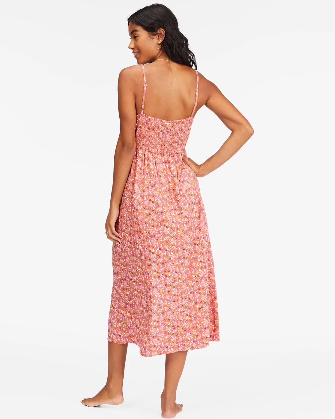 Billabong Venice Babe Midi Slip Dress VINTAGE CORAL (vco) 3 Billabong Venice Babe Midi Slip Dress VINTAGE CORAL (vco) - Image 3
