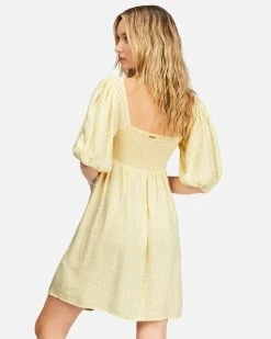 Billabong Sea Side Babydoll Dress SALT CRYSTAL (scs) -billabong shop abjwd00503 billabongw scs bck1