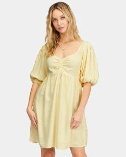 Billabong Sea Side Babydoll Dress SALT CRYSTAL (scs)