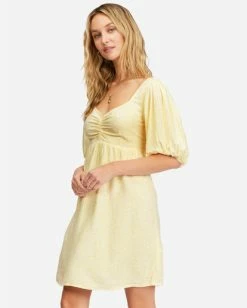 Billabong Sea Side Babydoll Dress SALT CRYSTAL (scs) -billabong shop abjwd00503 billabongw scs sd1 1