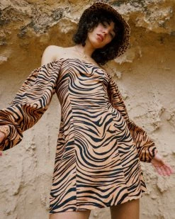 Billabong Feeling Flirty Long Sleeve Mini Dress DESERT CLAY (clv0)