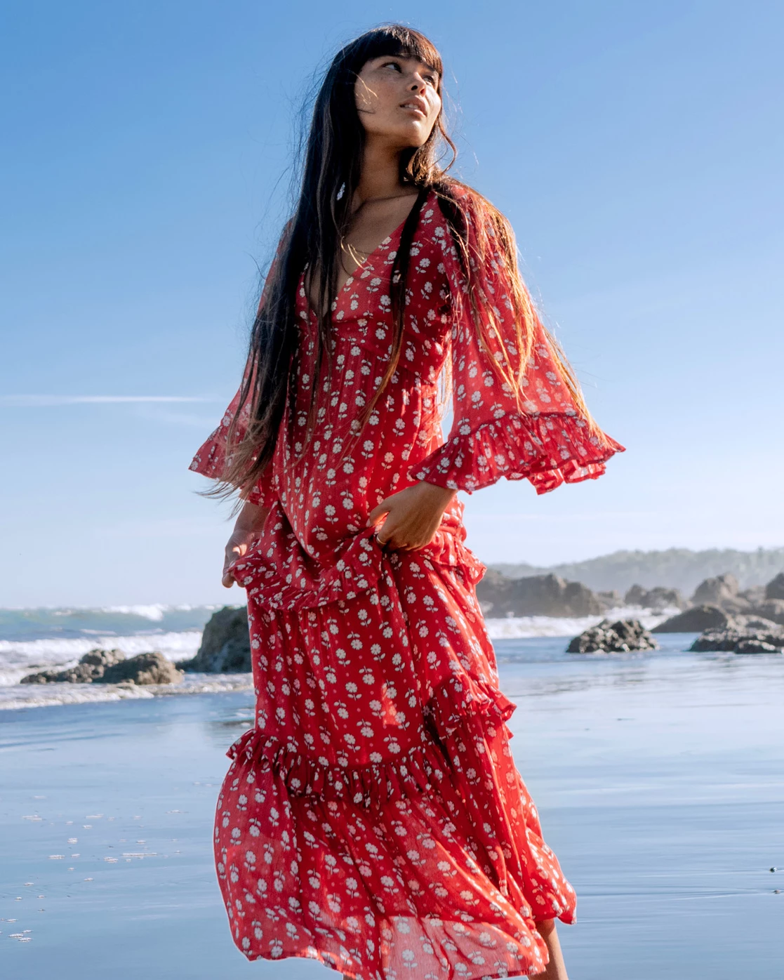 Billabong Time After Time V-Neck Maxi Dress RED MAGIC (rqc0) 1 Billabong Time After Time V-Neck Maxi Dress RED MAGIC (rqc0)