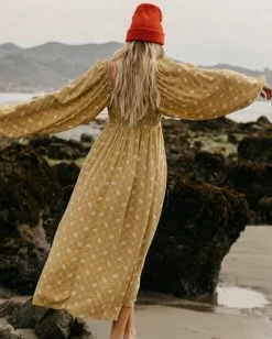 Billabong Better Days Long Sleeve Midi Dress MULTI 1 (mul1) -billabong shop abjwd00509 billabongl mul1 frt1 1