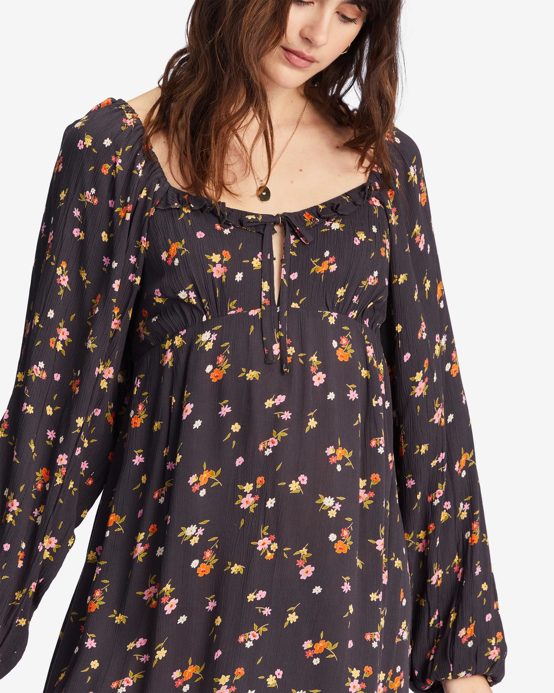Billabong Better Days Long Sleeve Midi Dress OFF BLACK (ofb) 6 Billabong Better Days Long Sleeve Midi Dress OFF BLACK (ofb) - Image 6