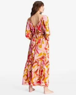 Billabong Pretty Groovy Maxi Dress MULTI (mul) -billabong shop abjwd00516 billabongw mul bck1
