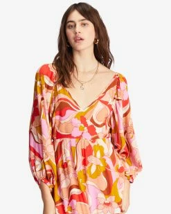 Billabong Pretty Groovy Maxi Dress MULTI (mul) -billabong shop abjwd00516 billabongw mul dtl1