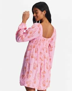 Billabong Crush On You Mini Dress PINK SKIES (mfr0) -billabong shop abjwd00520 billabongw mfr0 bck1
