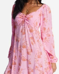 Billabong Crush On You Mini Dress PINK SKIES (mfr0) -billabong shop abjwd00520 billabongw mfr0 dtl1