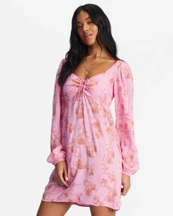 Billabong Crush On You Mini Dress PINK SKIES (mfr0) -billabong shop abjwd00520 billabongw mfr0 sd1