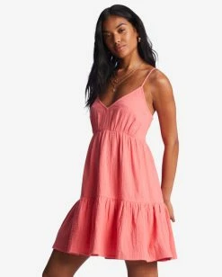 Billabong Wave After Wave Mini Dress CORAL CRUSH (mjp0) -billabong shop abjwd00528 billabongw mjp0 sd1 1