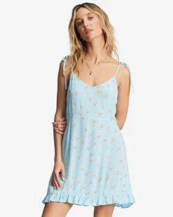 Billabong Heart Breaker Strappy Dress PURE AQUA (bfd0)