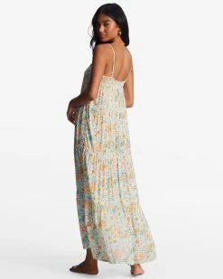Billabong Distant Shores Midi Dress PURE AQUA (bfd0) -billabong shop abjwd00532 billabongw bfd0 bck1