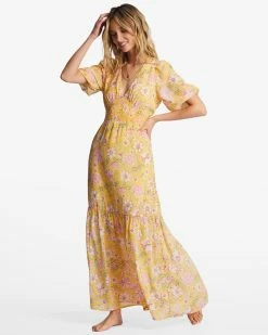Billabong Spellbound Maxi Dress GOLDEN PEACH (ygf0) -billabong shop abjwd00533 billabongw ygf0 sd1