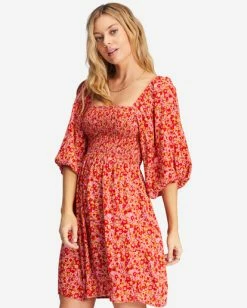 Billabong Paradise Days Mini Dress PINK SKIES (mfr0) -billabong shop abjwd00555 billabongw mfr0 sd1 3