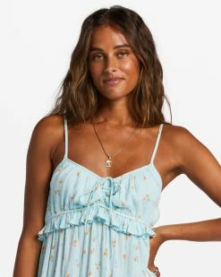 Billabong Rebel Heart Midi Slip Dress PURE AQUA (bfd0) -billabong shop abjwd00582 billabongw bfd0 dtl1
